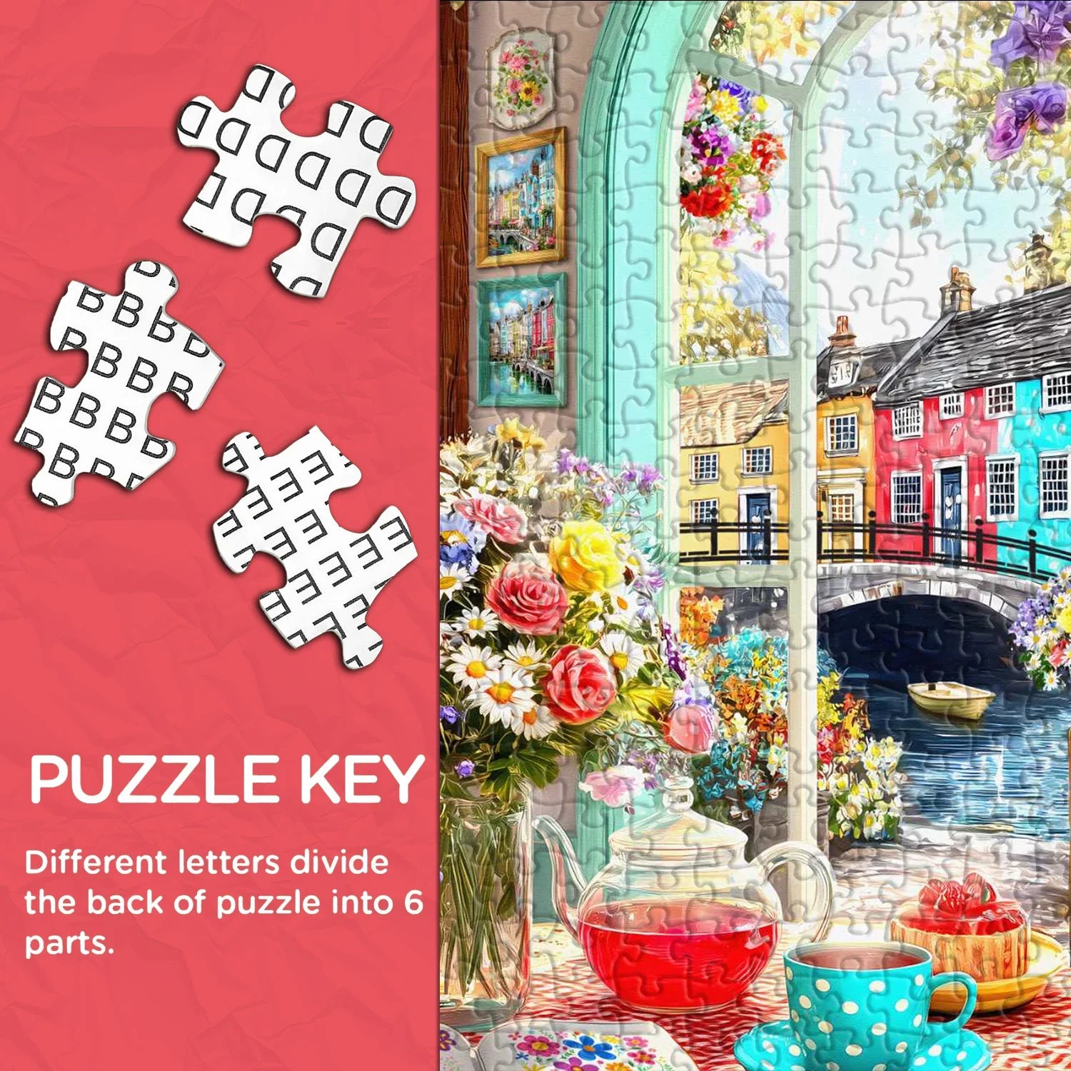 Teatime Canal Cottage Rompecabezas de 1000 piezas