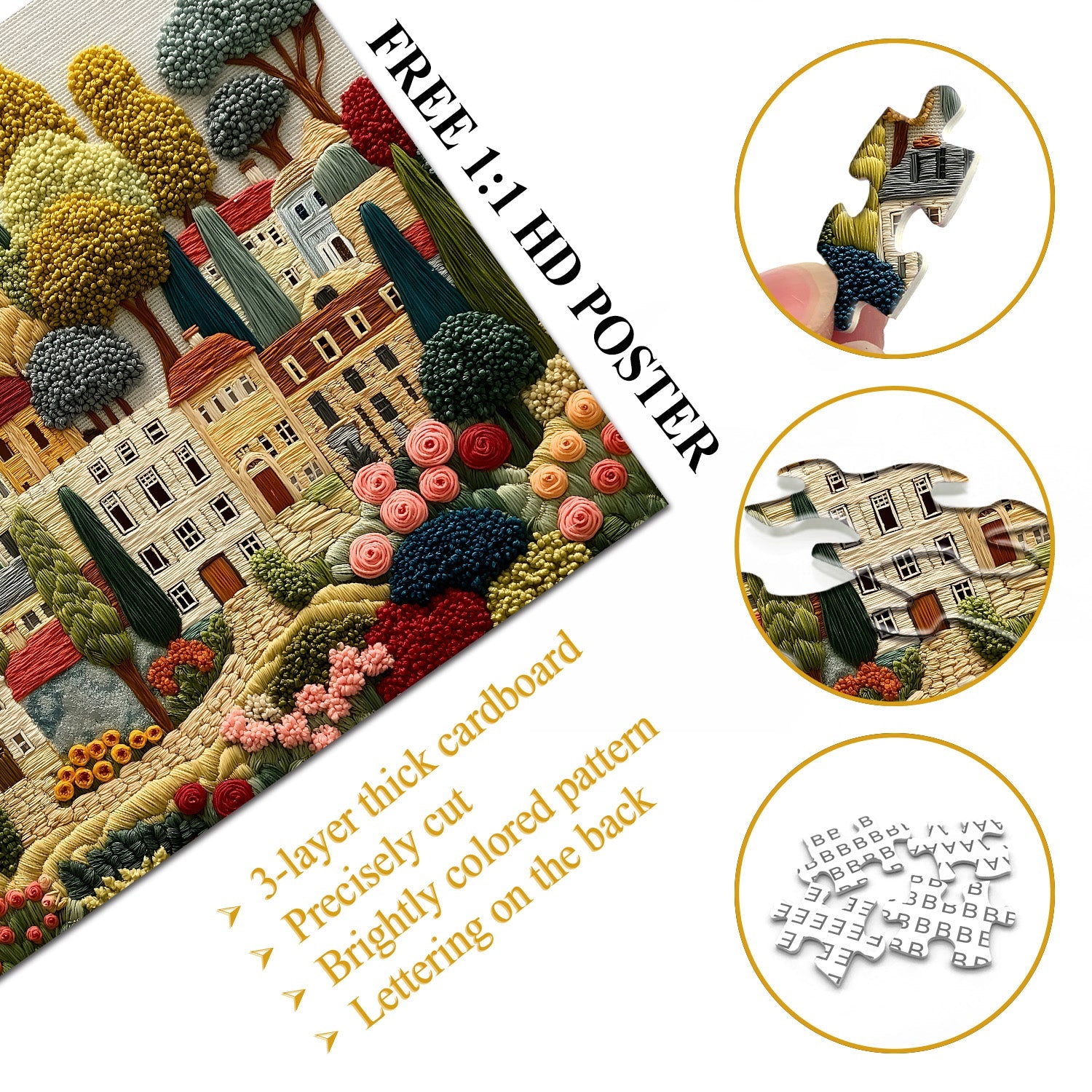 Embroidery Village Jigsaw Puzzle 1000 Pieces