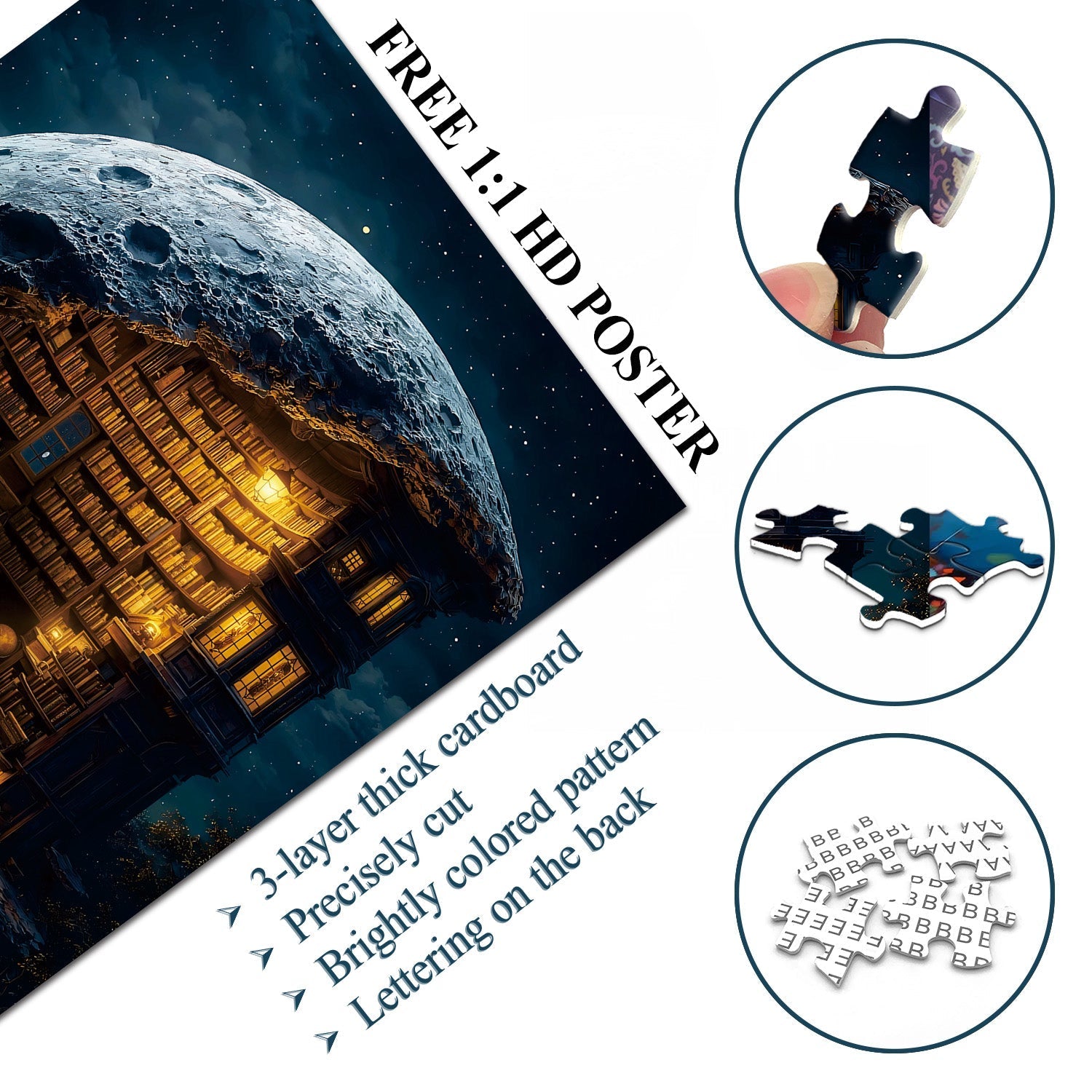 Moon Library Jigsaw Puzzle 1000 Pieces