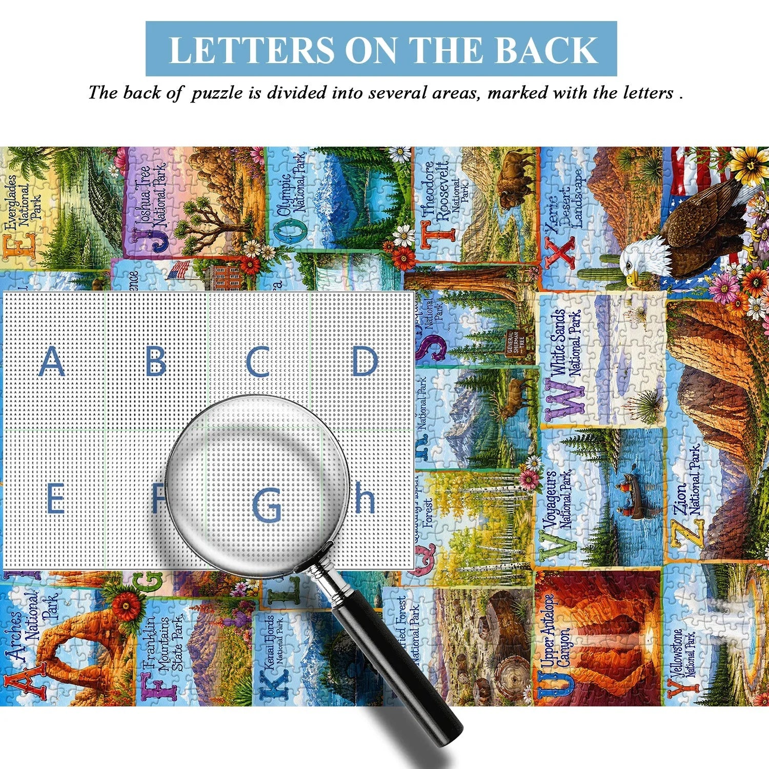 Nationalpark-Alphabet-Puzzle, 1000 Teile