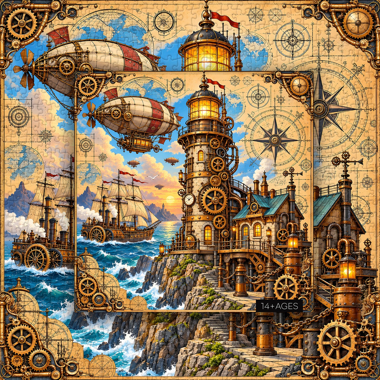 Steampunk Lighthouse Jigsaw Puzzle 1000 Pieces