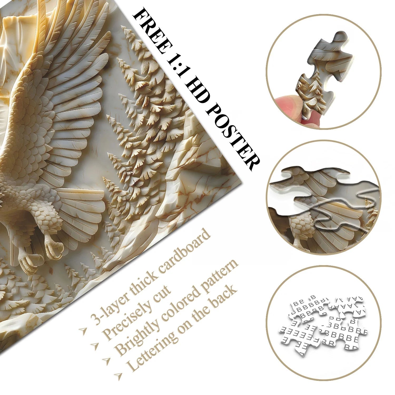 Flügel aus Marmor Puzzle 1000 Teile