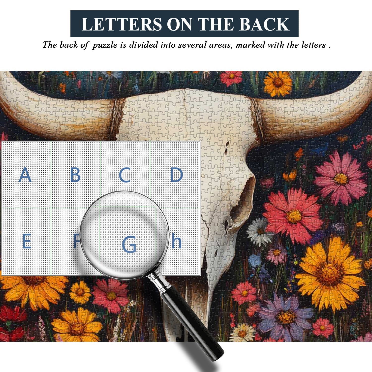 Wildflower Skull Jigsaw Puzzle 1000 Pieces