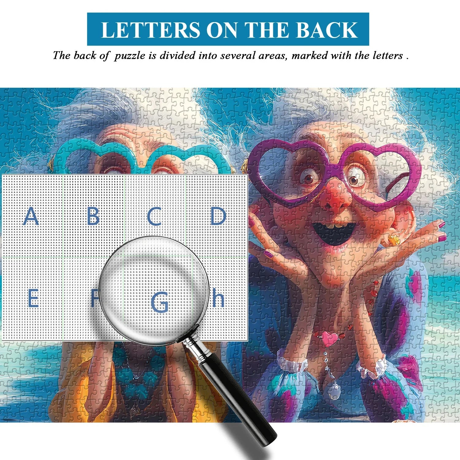 Strandlächeln Oma Puzzle 1000 Teile