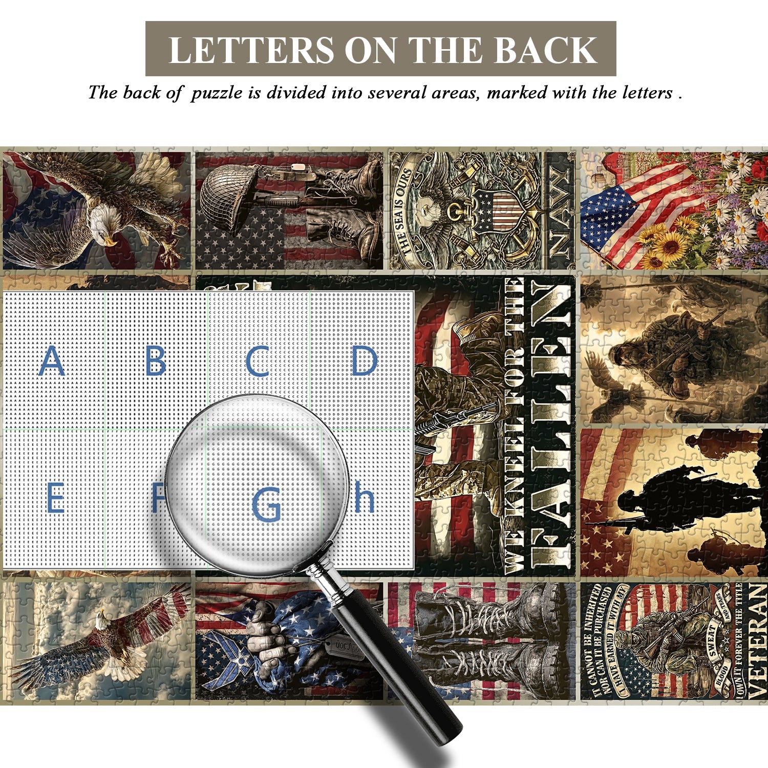 Patriot Veteran Eagle Flag Puzzle 1000 Teile