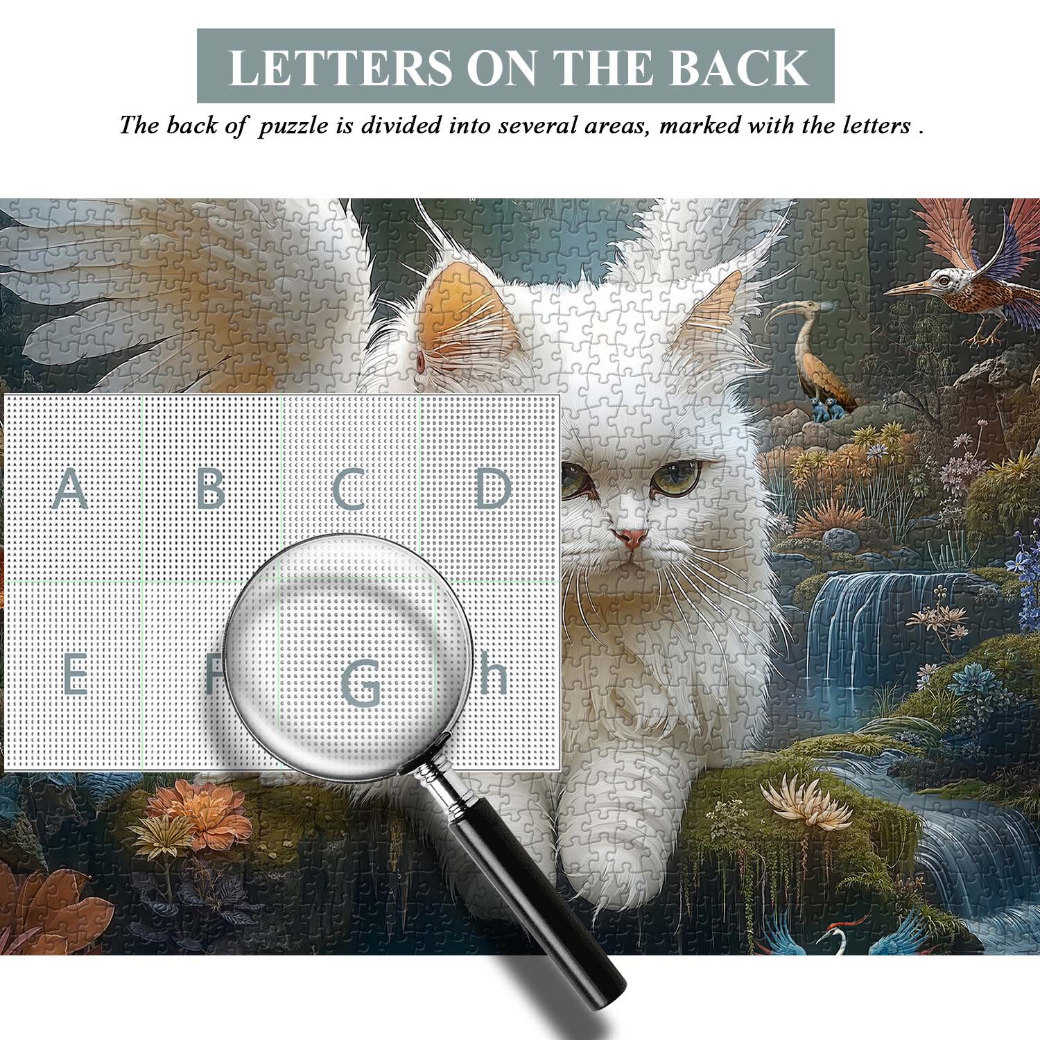 Magic White Cat Jigsaw Puzzles 1000 Pieces