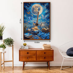 Seaside Moonlight Guitar Jigsaw Puzzles 1000 Pieces