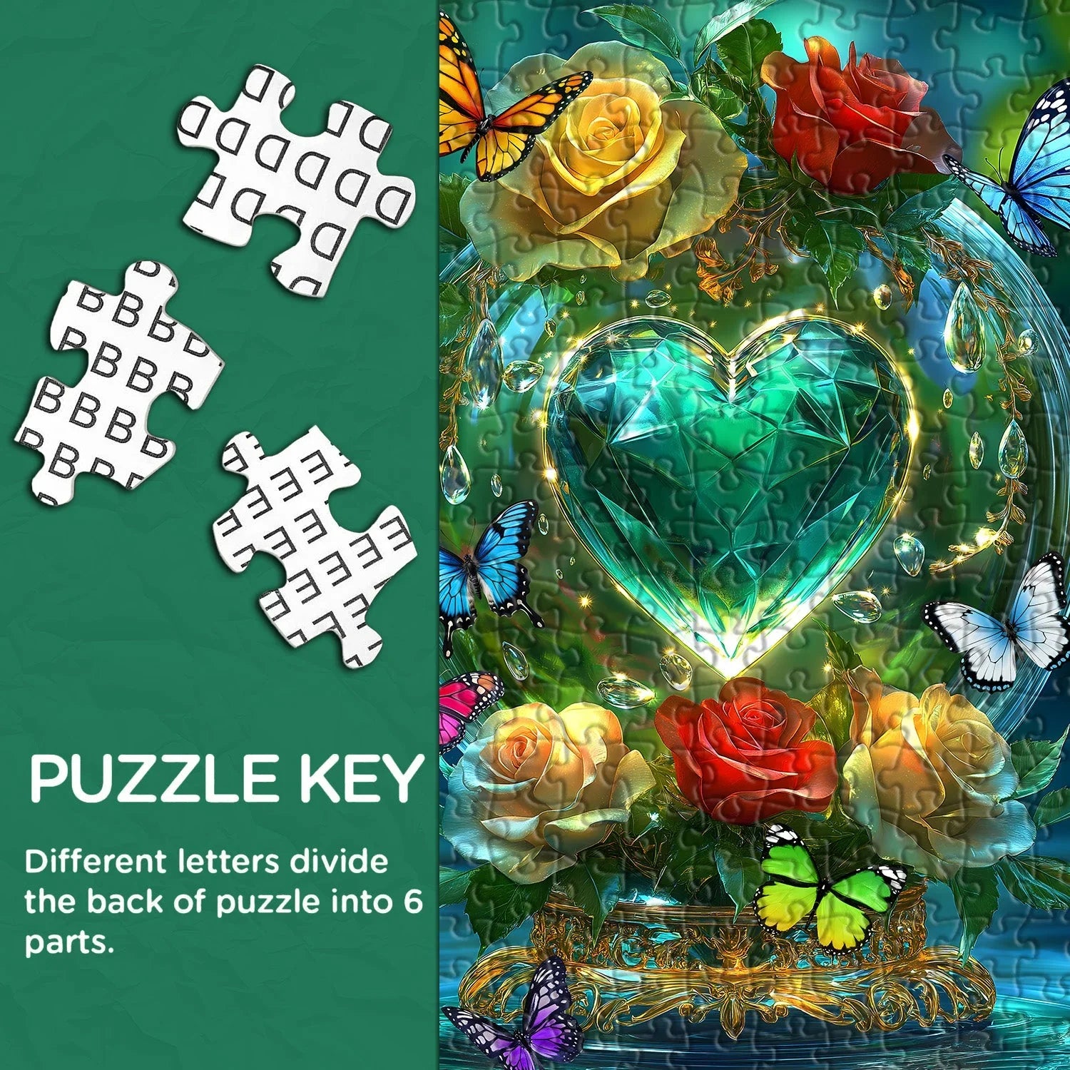 Crystal Heart Garden Jigsaw Puzzle 1000 Pieces
