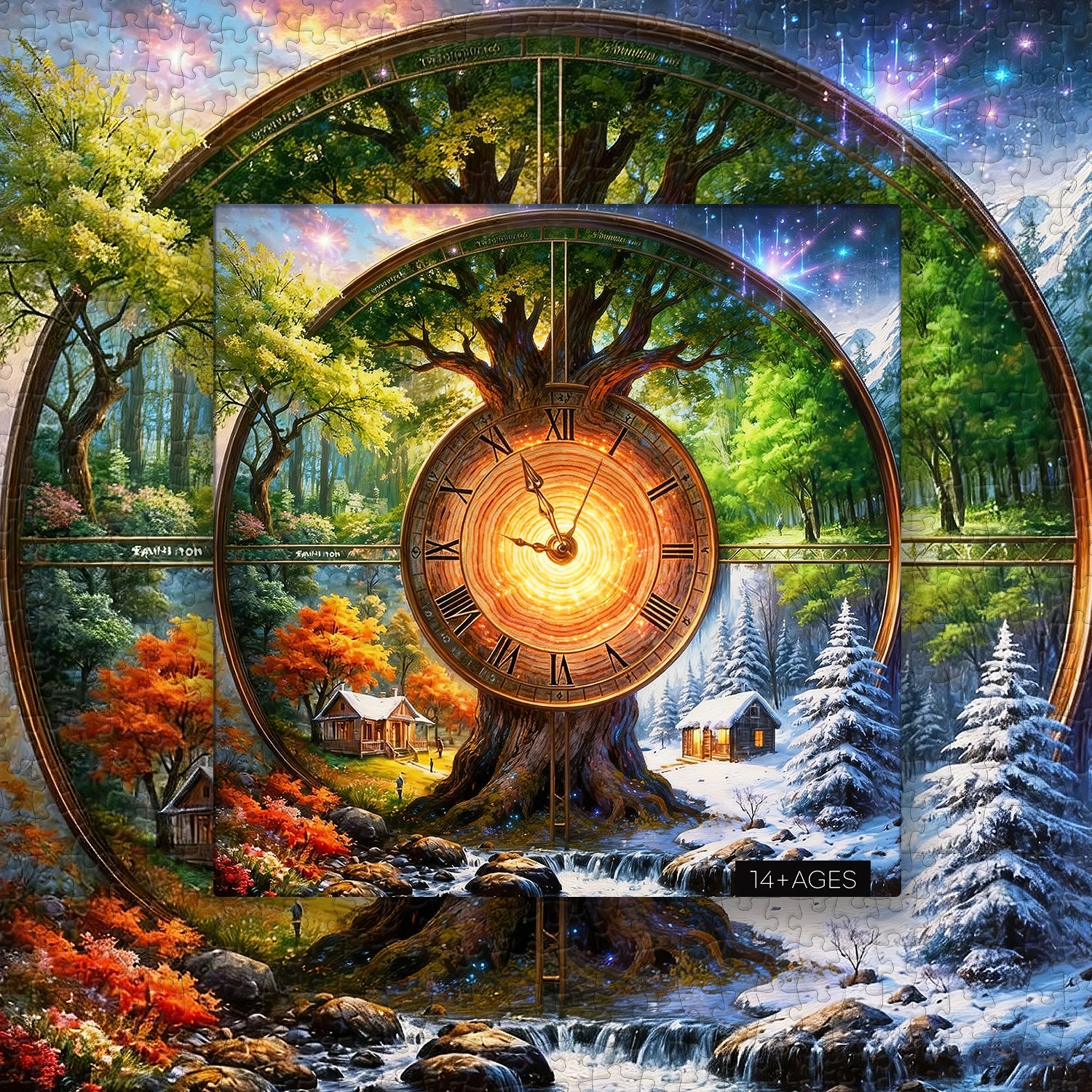 Clock of Seasons Jigsaw Puzzle 1000 Pieces