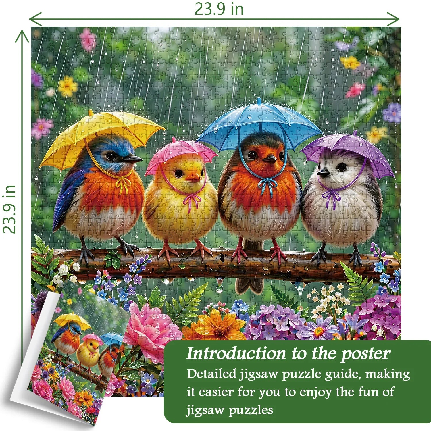 Rainy Birds Jigsaw Puzzle 1000 Pieces