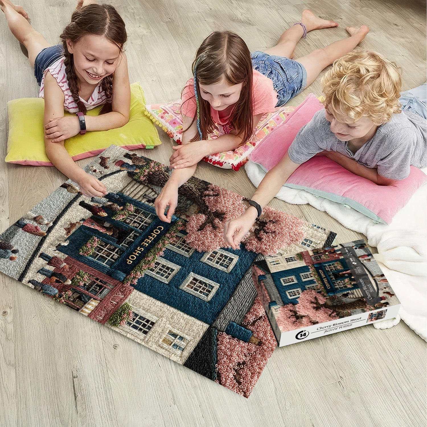 Cherry Blossom Street Jigsaw Puzzle 1000 Pieces