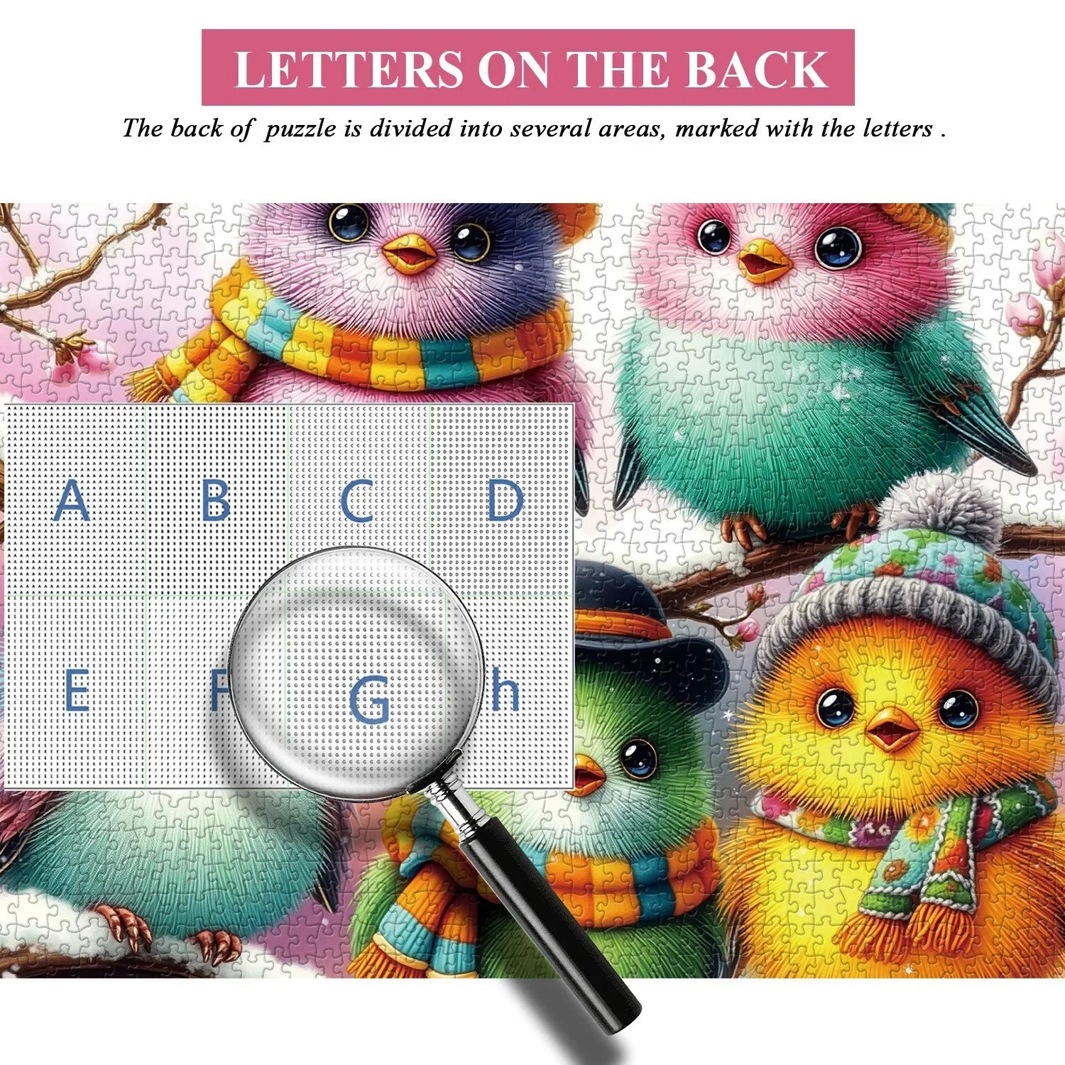 Colorful Hat Birds Jigsaw Puzzle 1000 Pieces