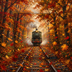Herbstliches Abenteuerzug-Puzzle 1000 Teile