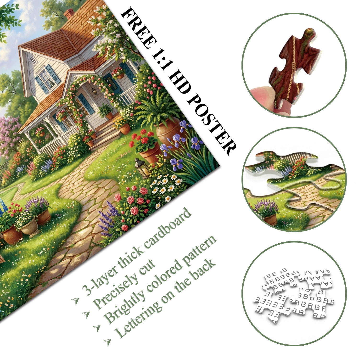 Sunny Swing Garden Jigsaw Puzzle 1000 Pieces
