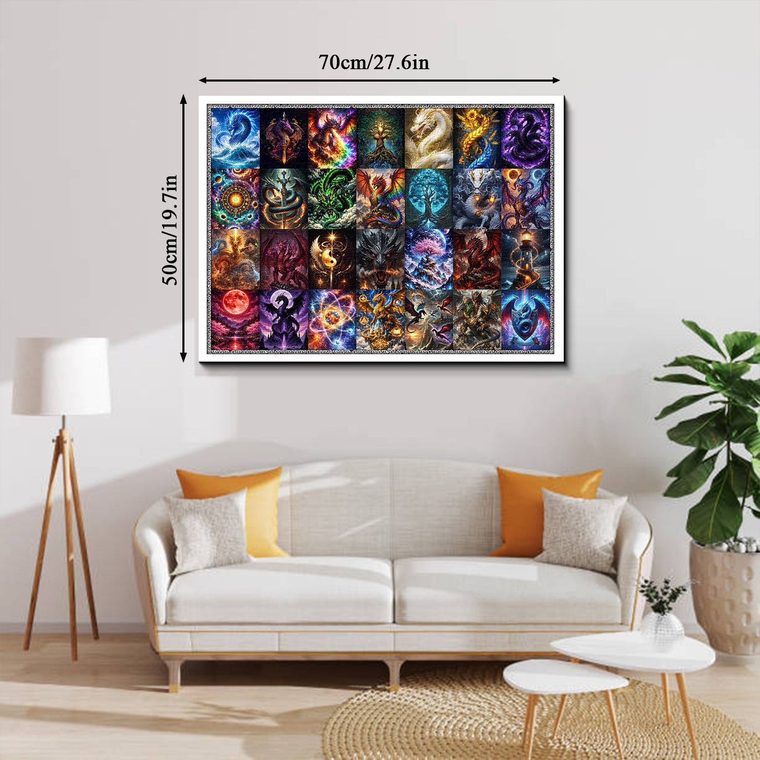 Elemental Dragon Collage Jigsaw Puzzle 1000 Pieces