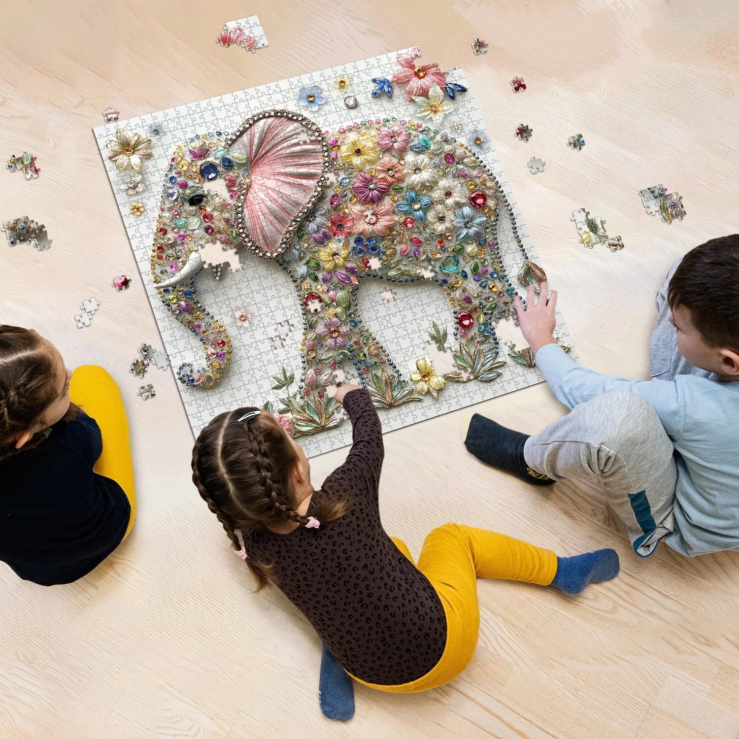 Élégant Éléphant Puzzle 1000 pièces