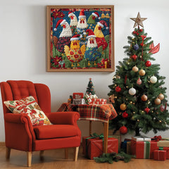 Süße Weihnachtshühner Puzzle 1000 Stücke