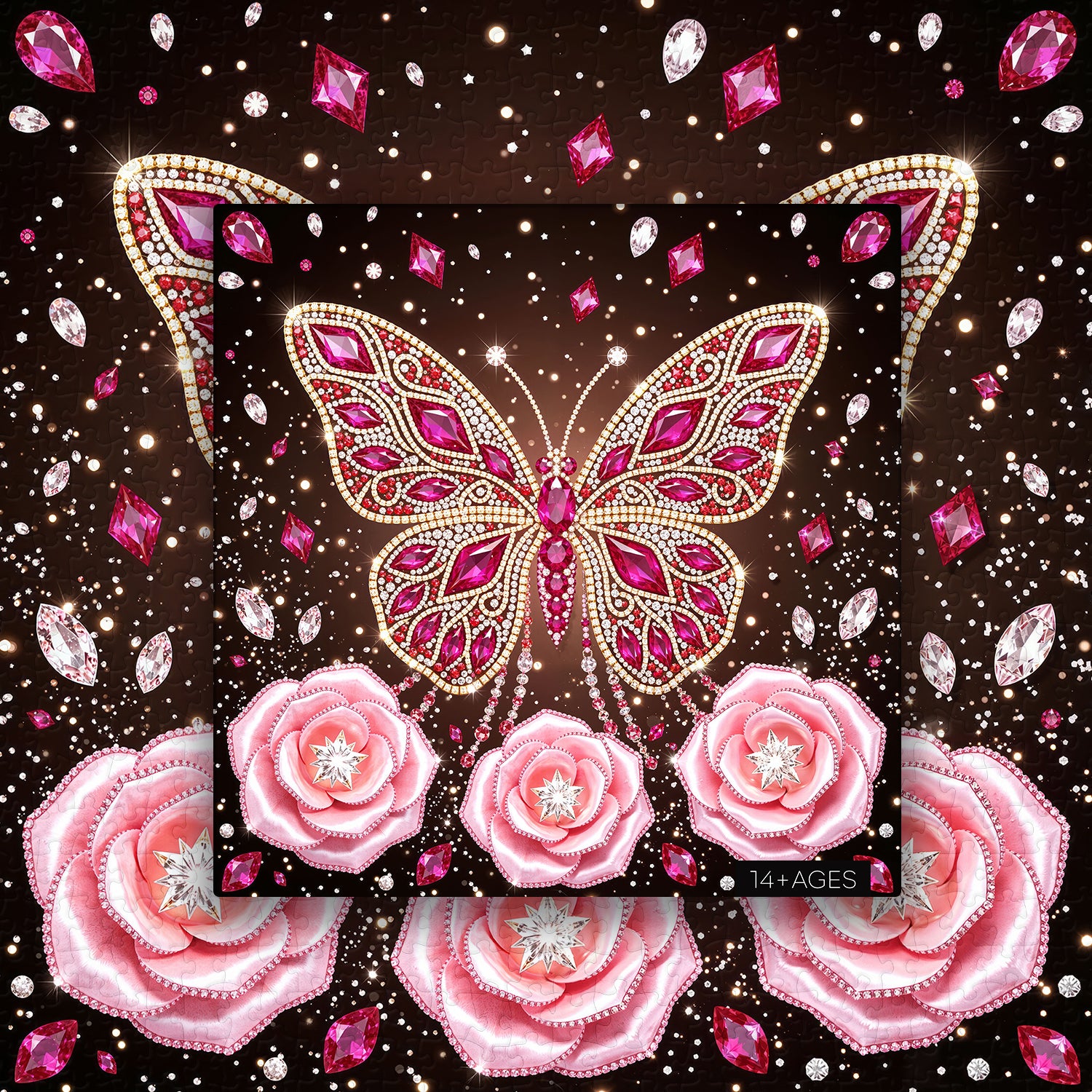 Puzzle papillon en cristal brillant 1000 pièces