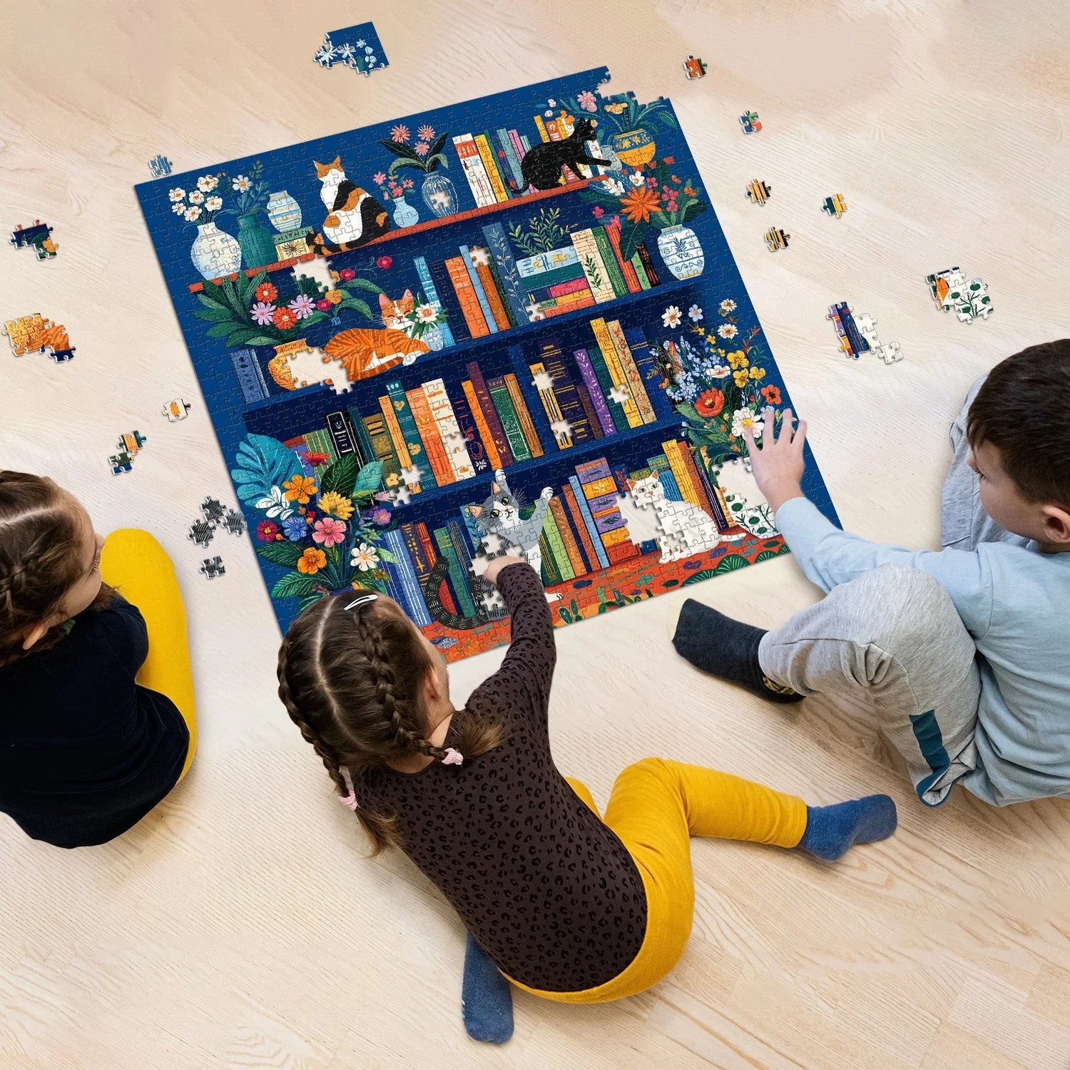 Whiskers & Books Jigsaw Puzzles 1000 Pieces