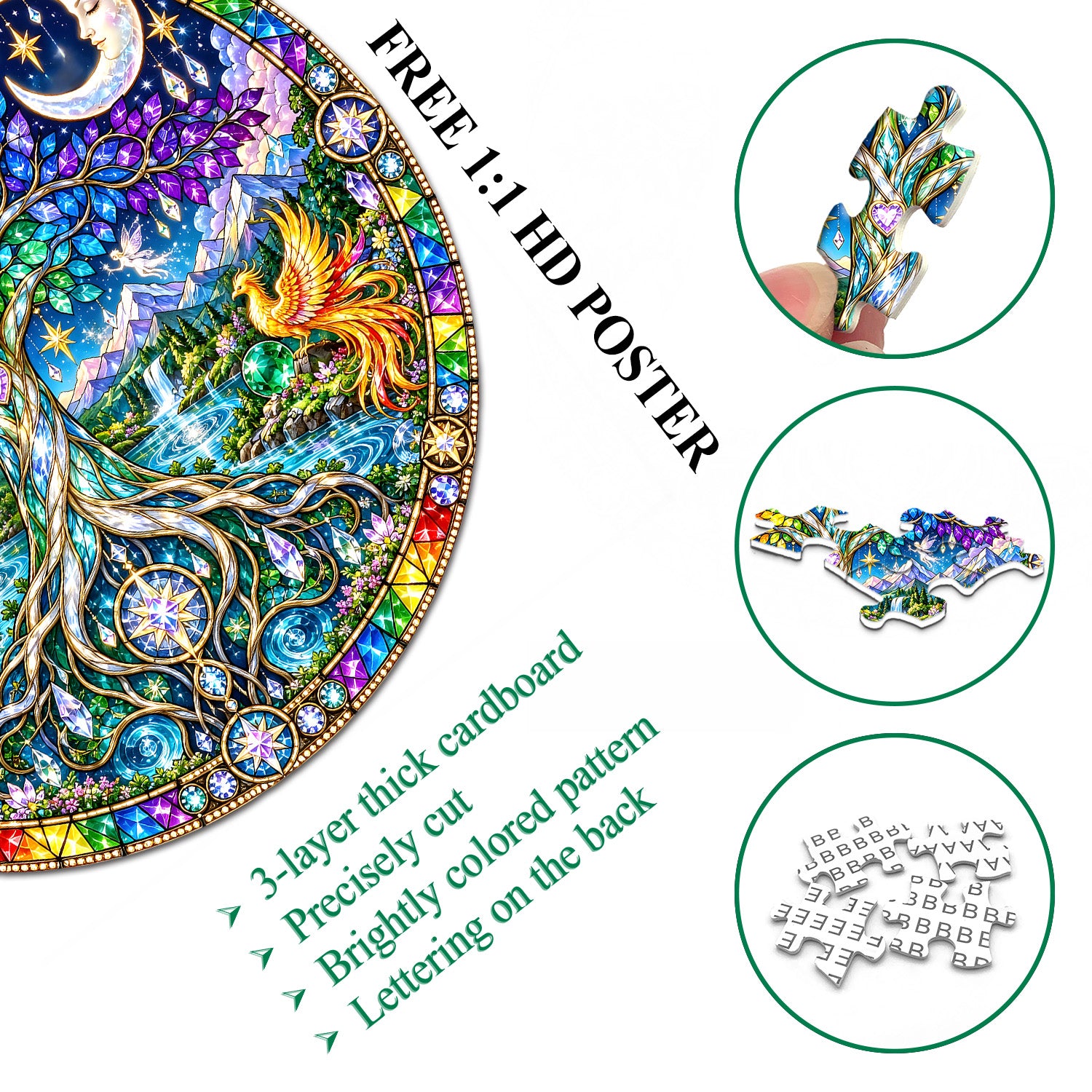 Enchanted Rainbow Tree Jigsaw Puzzle 1000 Pieces