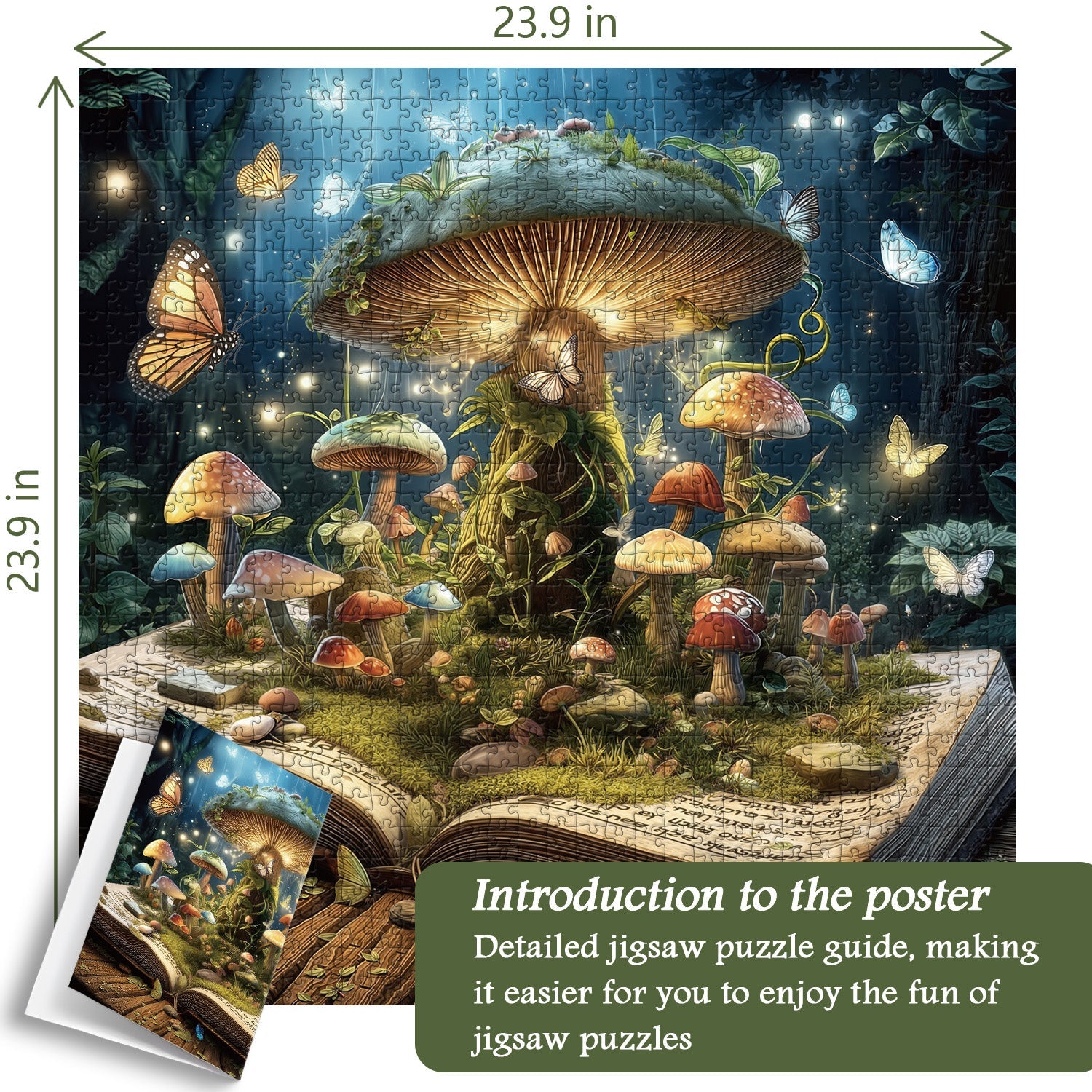 Fantasy Mushroom Book Jigsaw Puzzle 1000 Pieces