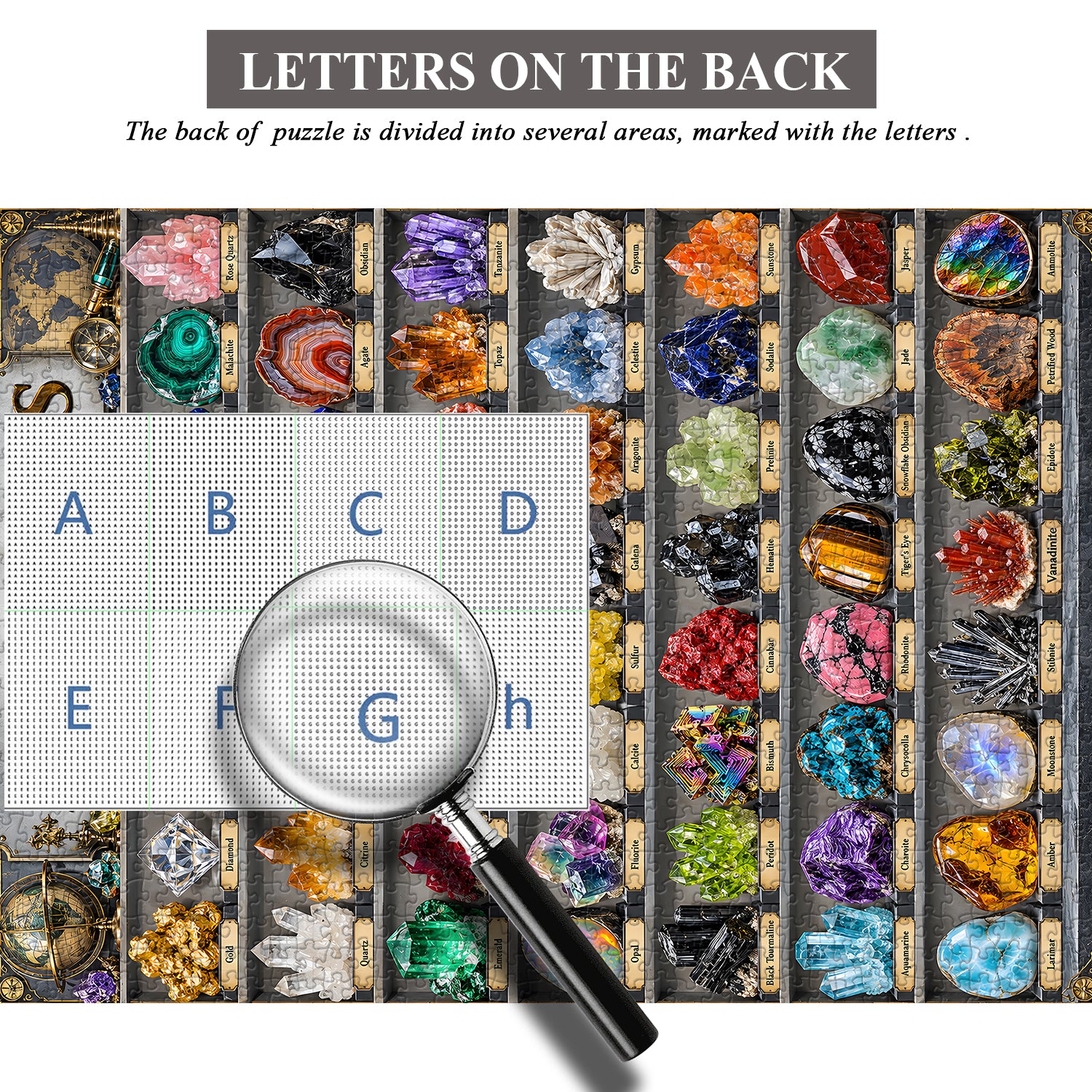 Gemstone Mineral Collection Jigsaw Puzzle 1000 Pieces