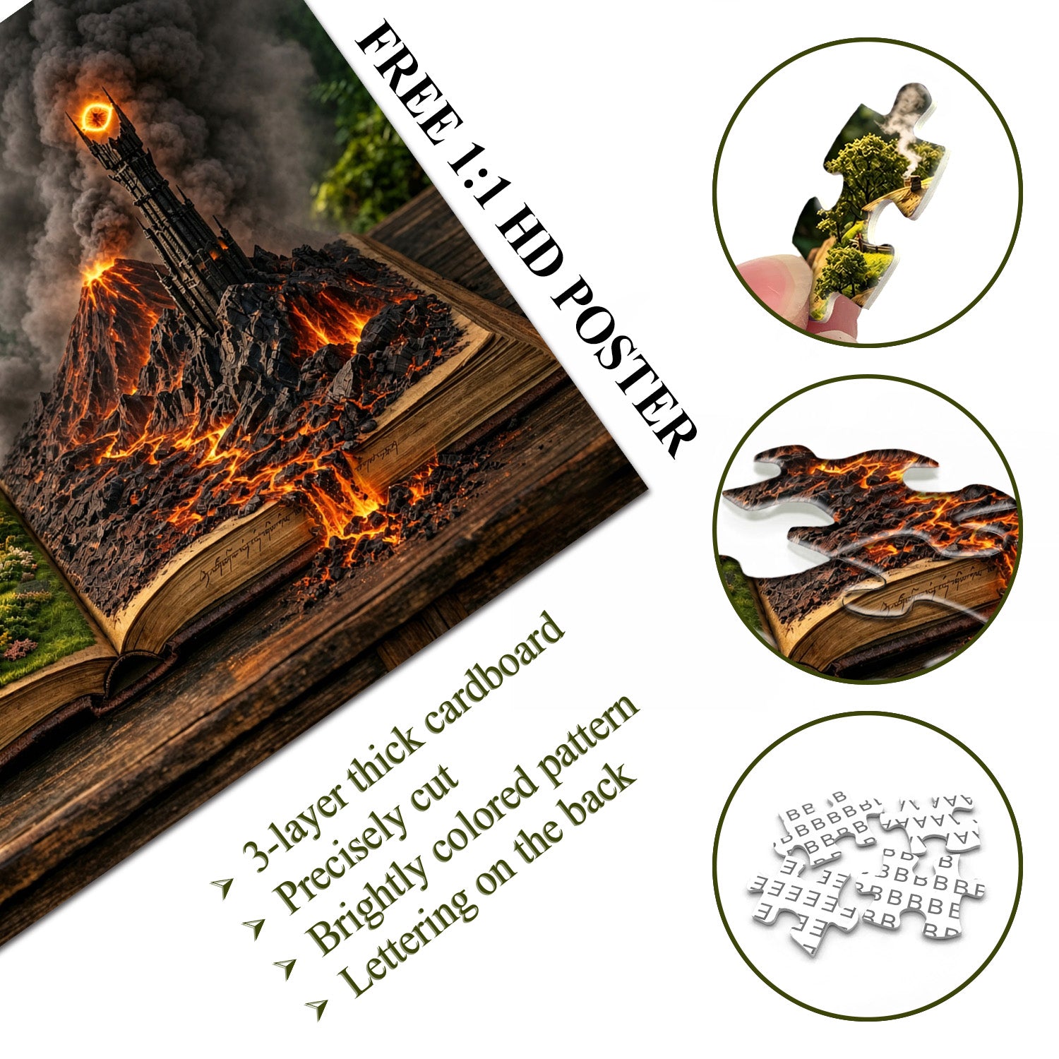 Middle-earth in a Book Jigsaw Puzzle 1000 Pieces
