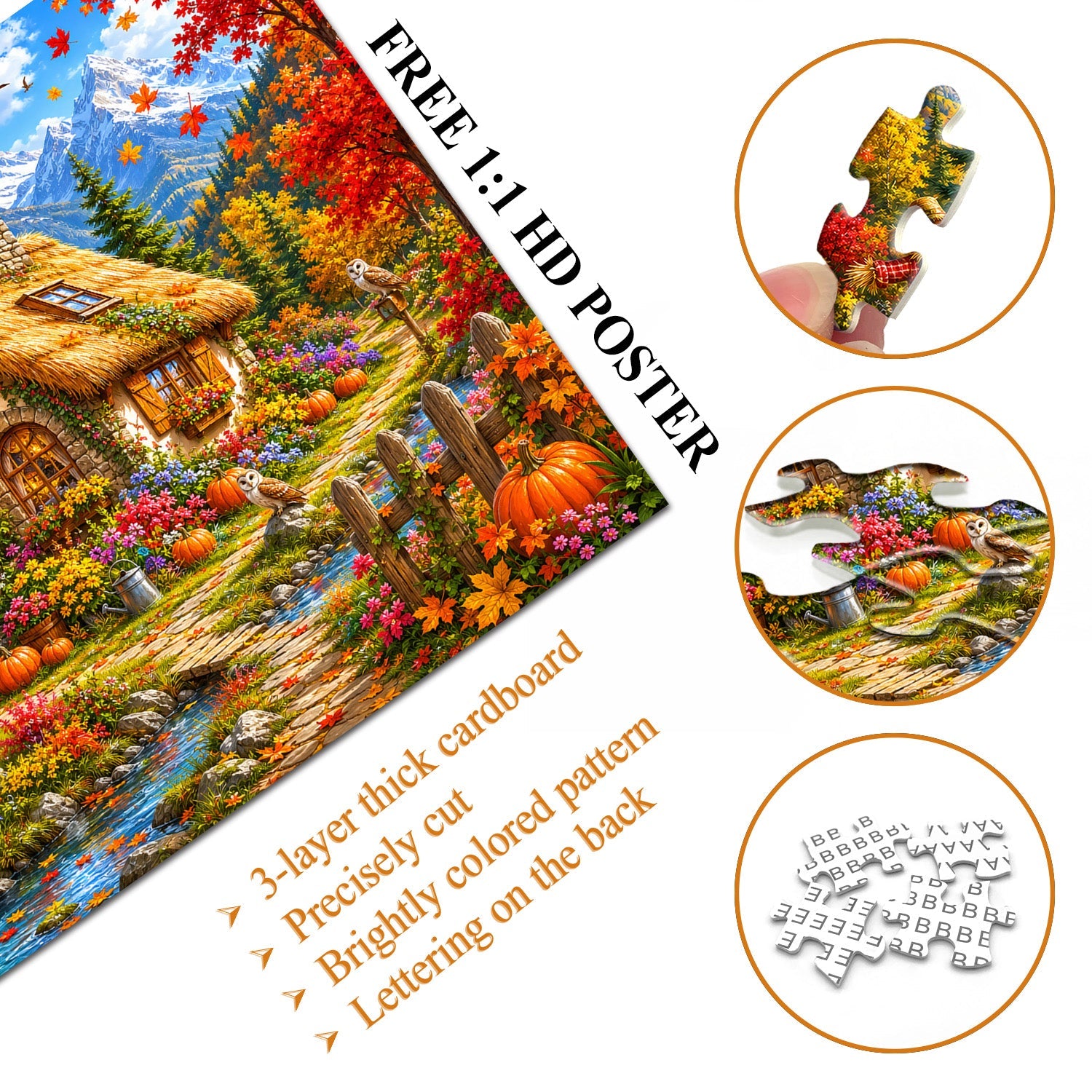 Puzzle Fall Pumpkin Cottage 1000 pezzi