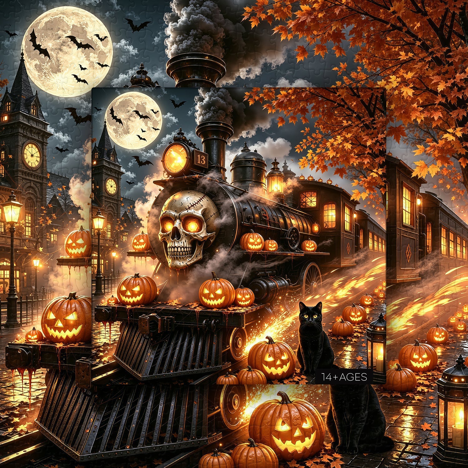 Halloween Ghost Train Jigsaw Puzzle 1000 Pieces