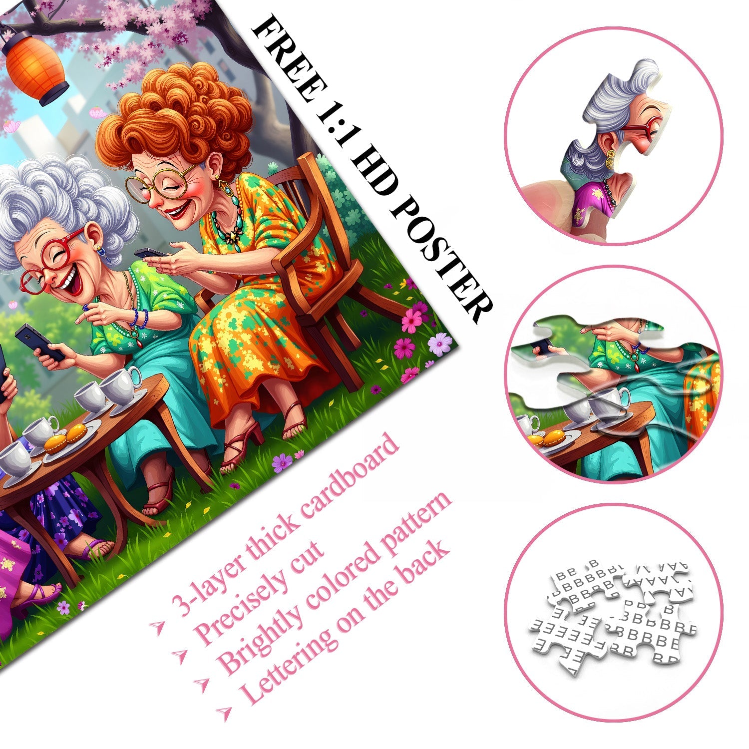 Grandmas' Digital Party Jigsaw Puzzle 1000 Pieces