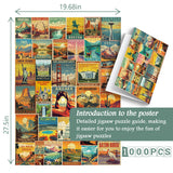 Nostalgic American Landmark Poster Jigsaw Puzzle 1000 Pieces