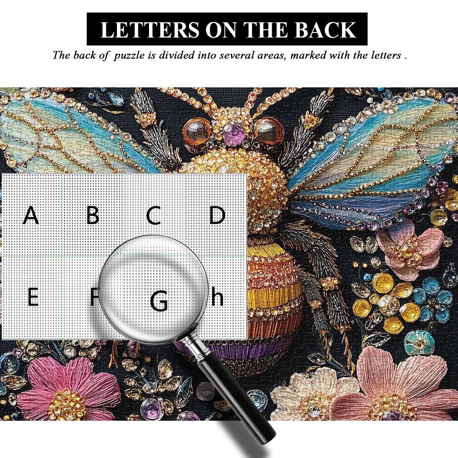 Juwelenbesetztes Biene-Puzzle 1000 Teile