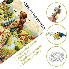 Floral Country Lady Jigsaw Puzzle 1000 Pieces