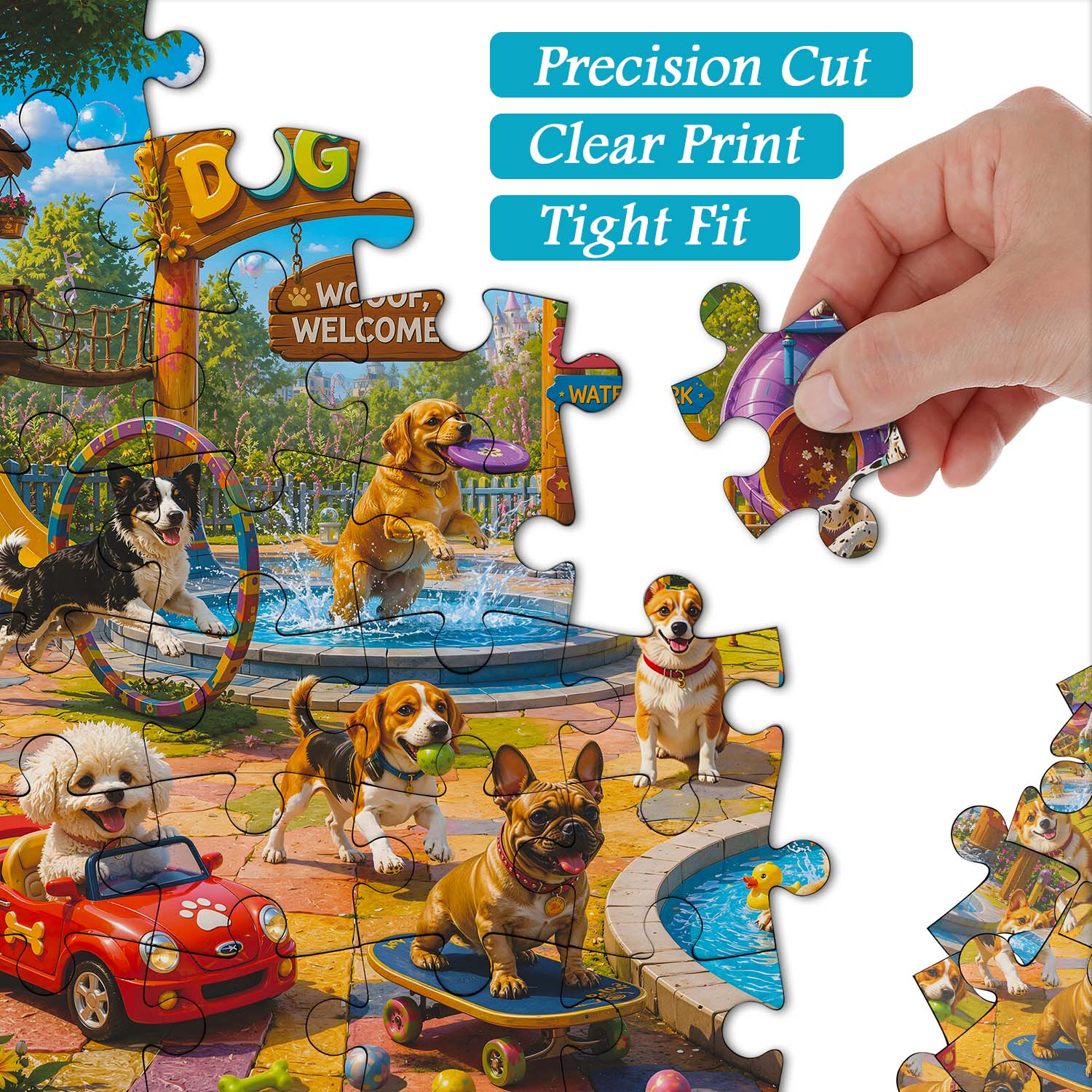 Hundepark-Puzzle 1000 Teile