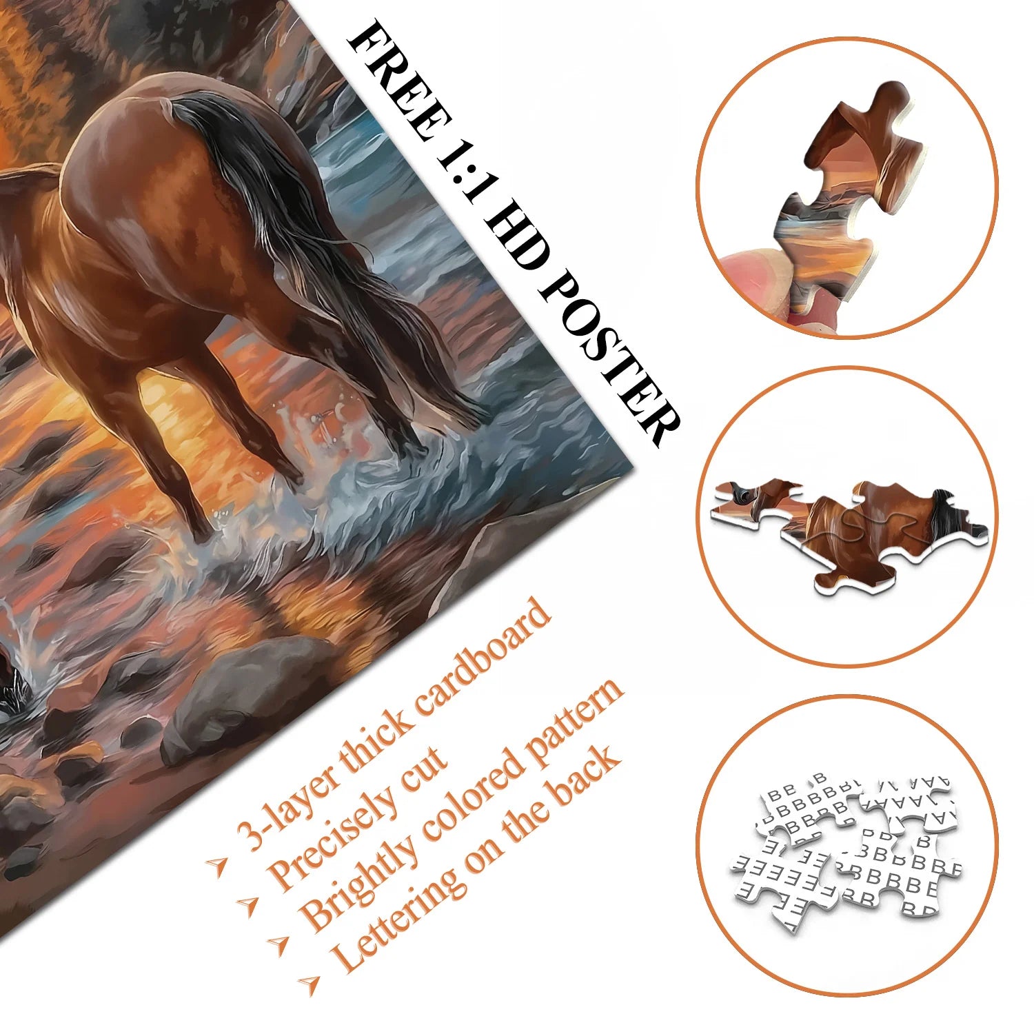 Sunset Gallop Puzzle Puzzle 1000 pièces