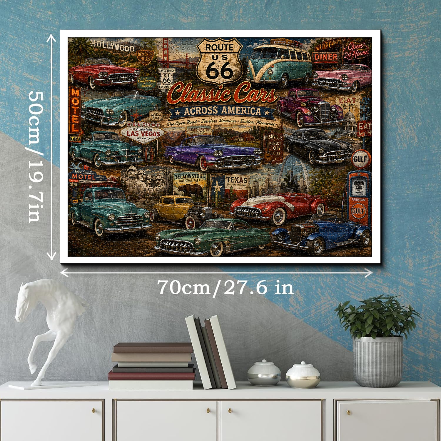 Puzzle di auto d'epoca d'epoca, 1000 pezzi