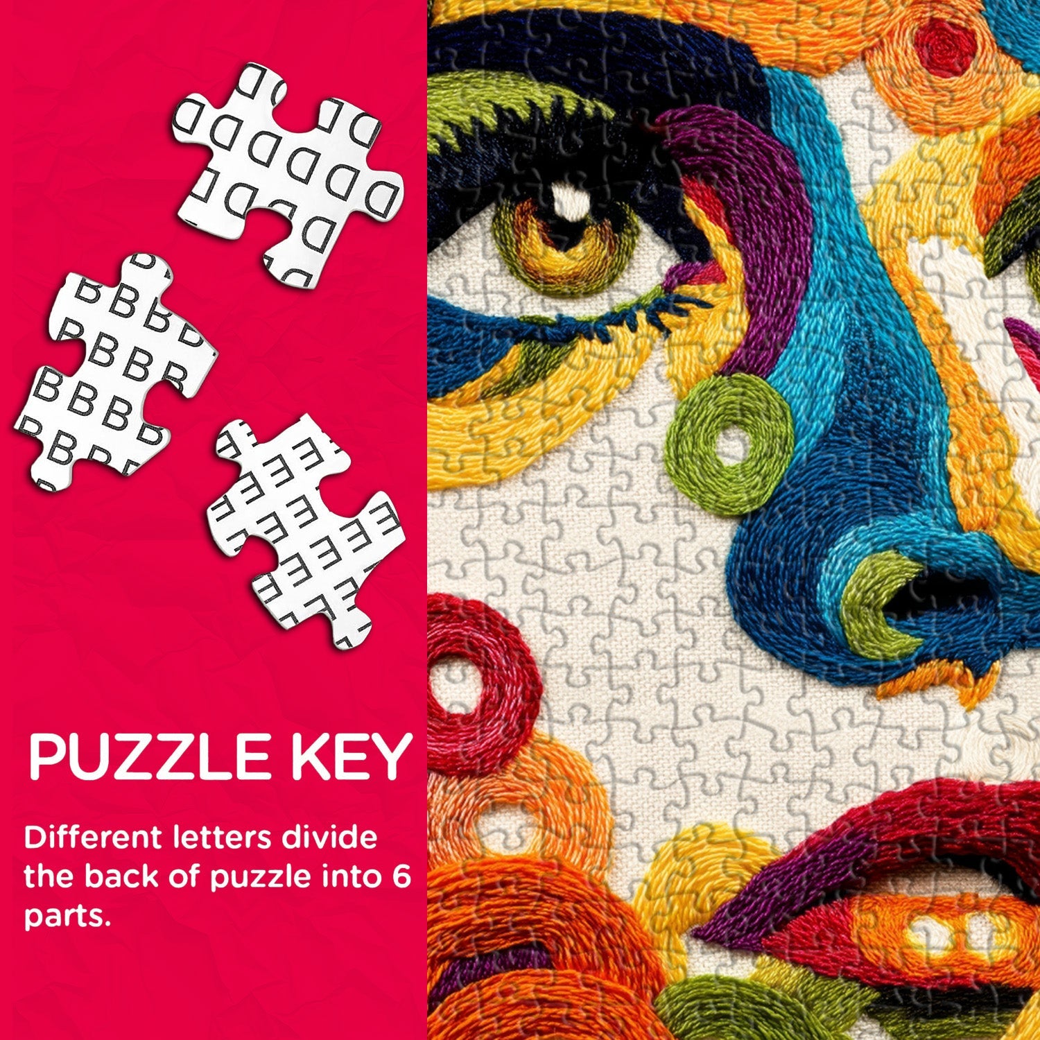 Textilporträt-Puzzle 1000 Teile