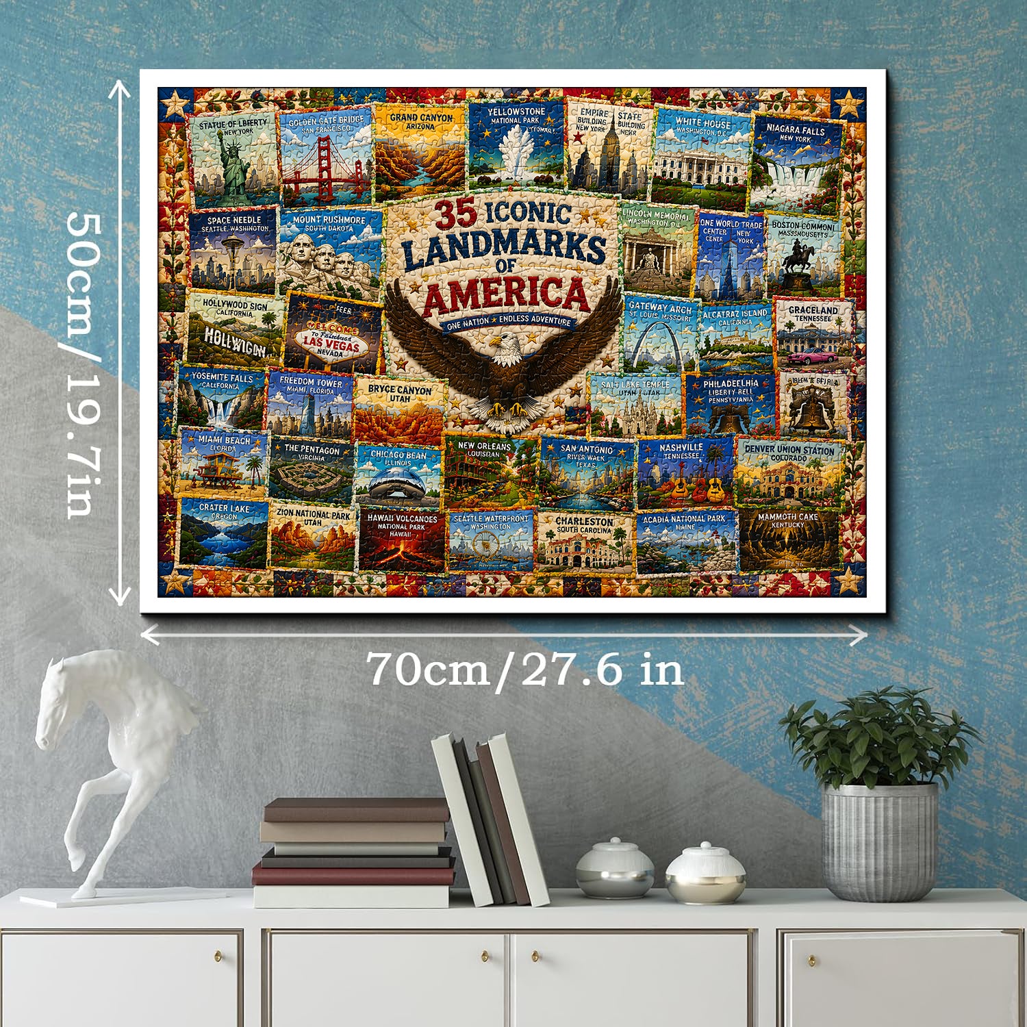 USA Iconic Sights Jigsaw Puzzle 1000 Pieces