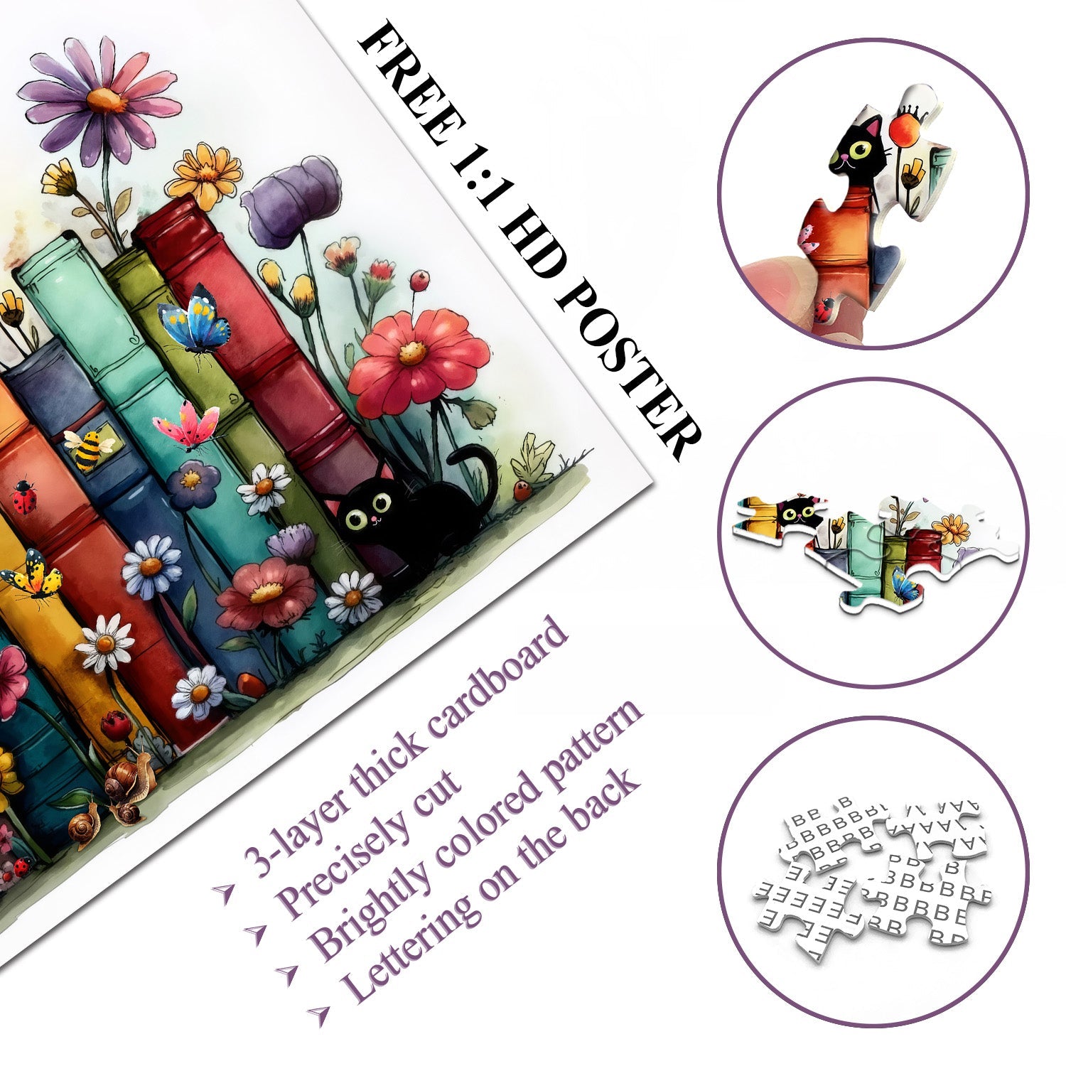 Book Cat Whispers Jigsaw Puzzle 1000 Pieces