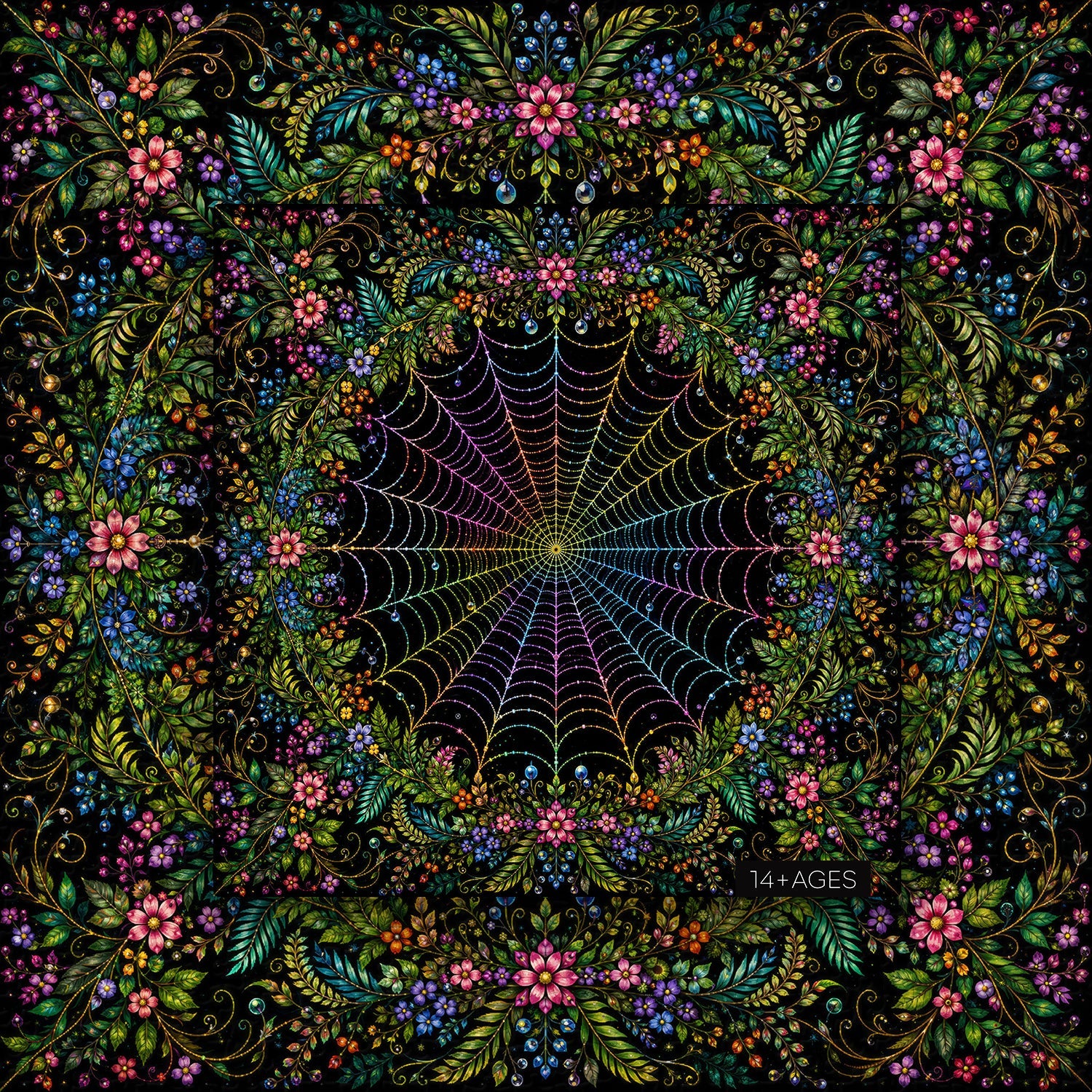 Blumenspinnennetz-Puzzle 1000 Teile