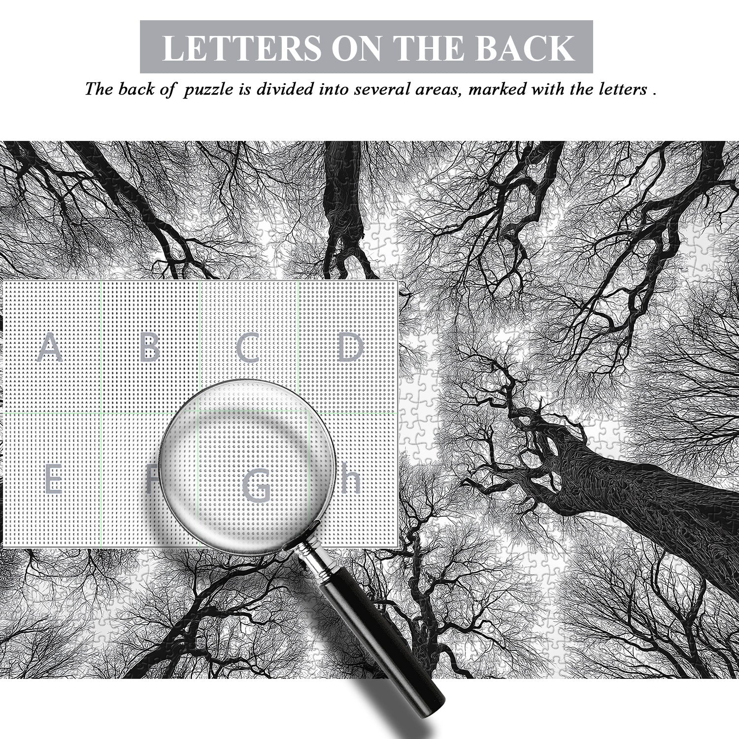 Black & White Trees Jigsaw Puzzle 1000 Pieces