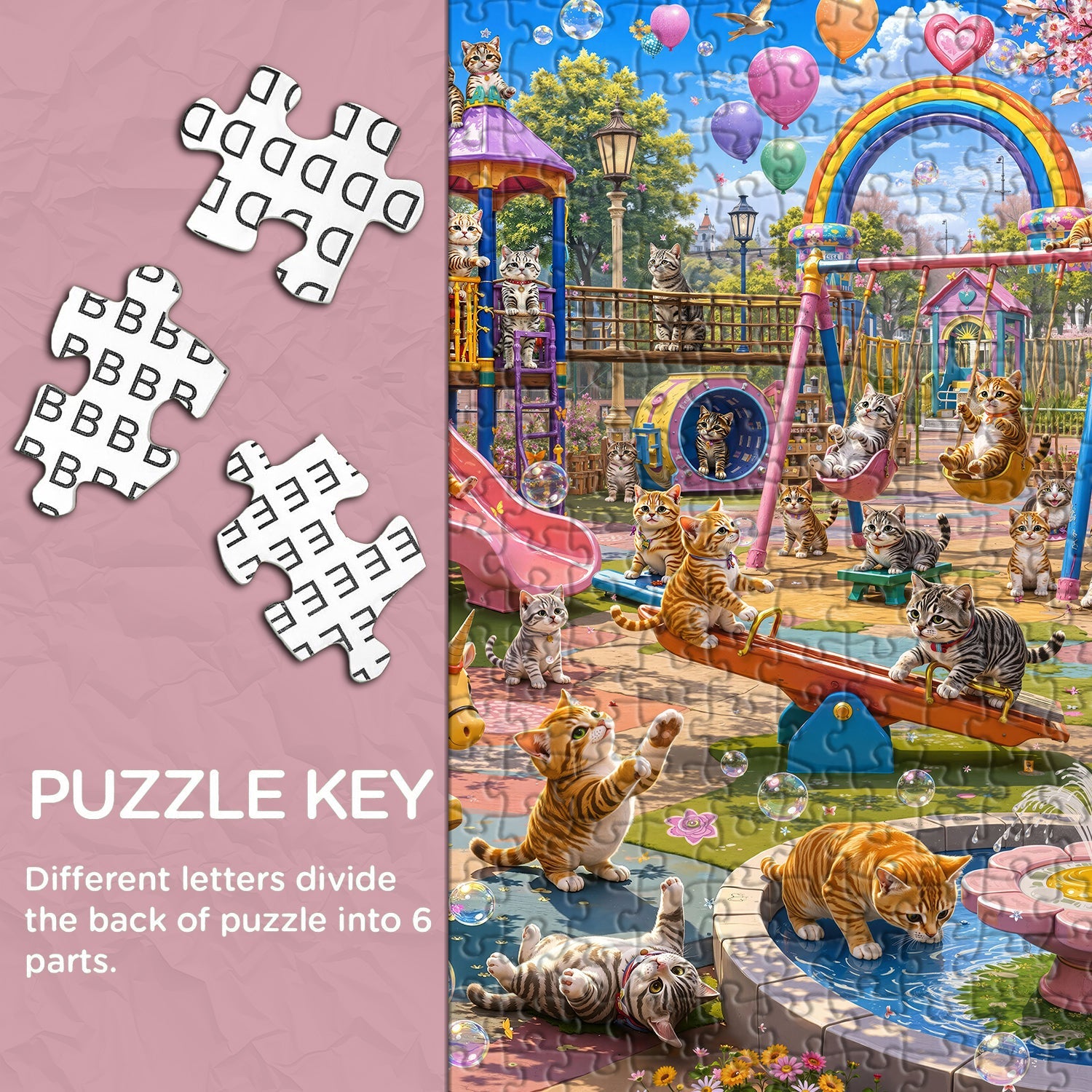 Katzenpark-Puzzle 1000 Teile