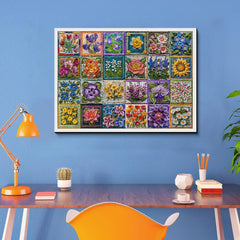 Collezione di fiori all'uncinetto puzzle puzzle 1000 pezzi