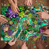 Succulent Lizard Haven Jigsaw Puzzle 1000 Pieces