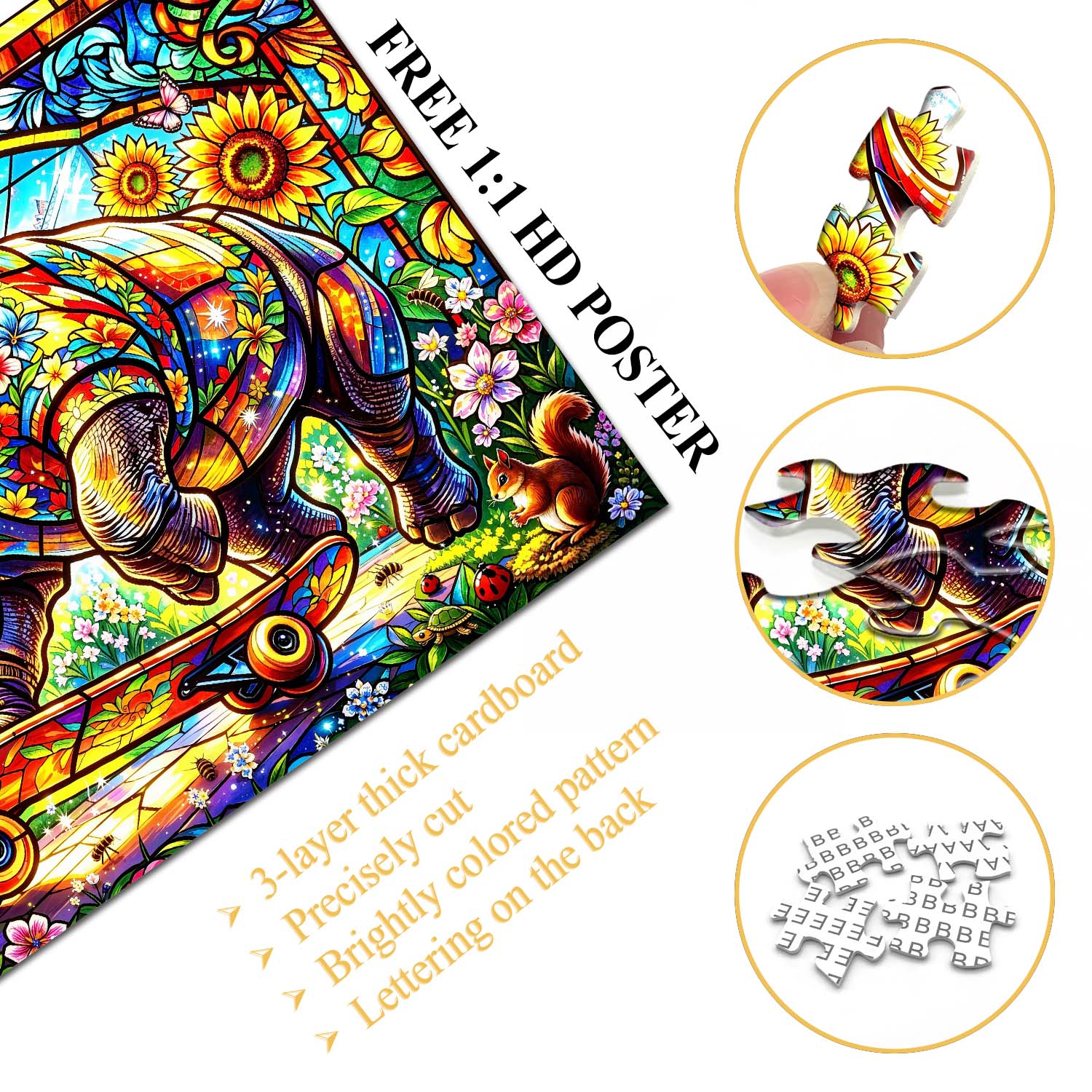 Puzzle Girasole Rhino Glide Jigsaw 1000 pezzi