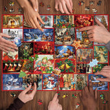 Christmas Illustration Advent Calendar Jigsaw Puzzle 1000 Pieces