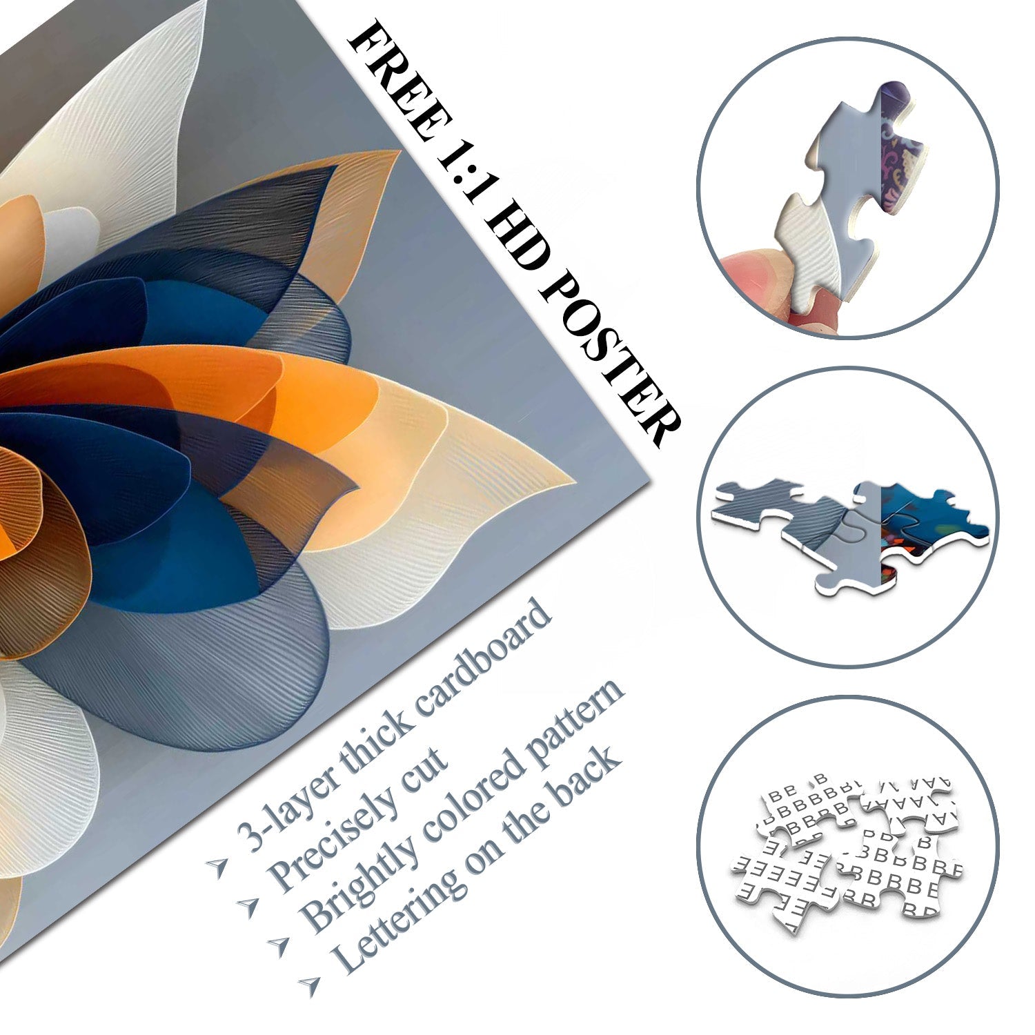 Rompecabezas abstracto de mariposas de 1000 piezas