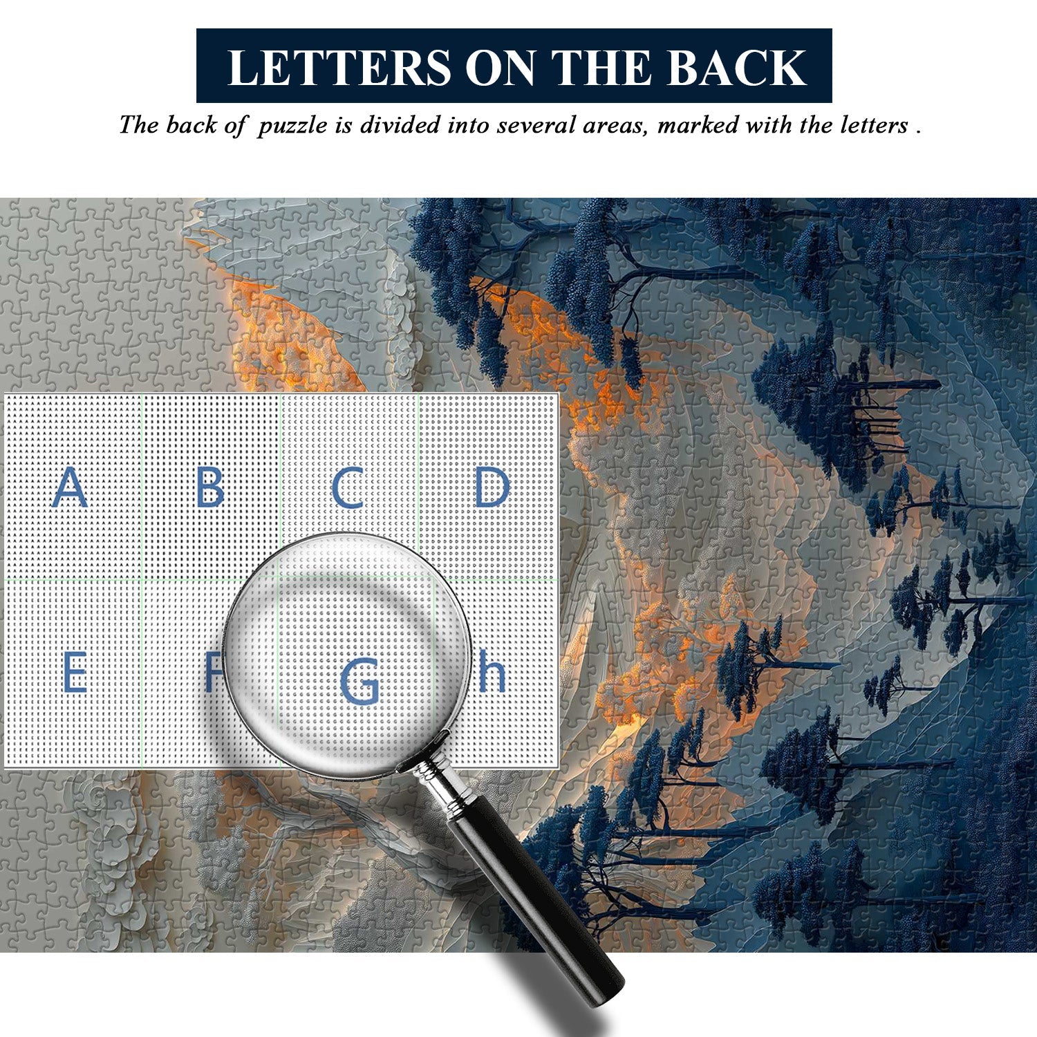 Rompecabezas de montañas iluminadas por la luna 1000 piezas