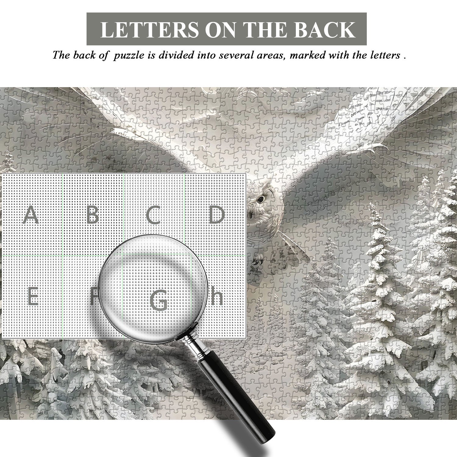 Puzzle Hibou dans la neige 1000 pièces