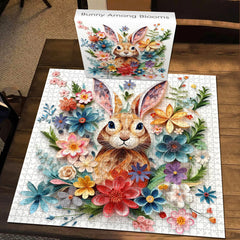 Hase unter Blüten Puzzle 1000 Stücke